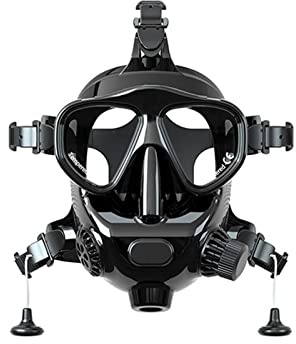 LLOOPK Bouteille de plongée, Masque De Plongée en Apnée Anti-buée Visage Complet Respiration sous-Marine Ensemble Natation Équipement
