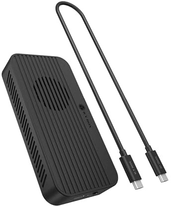 ICY BOX Diamond Case 1980 (Case SSD M.2 NVMe Thunderbolt 5), fino a 80 Gbit/s, alluminio, ventola attiva, tool-free, per 2280 M-Key, fino a 8 TB, IB-1980M-80G