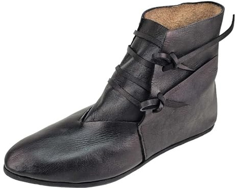 Generico 2026 Stivali medievali da uomo in stile stivaletti, da infilare, casual, tacco basso, scarpe comode da indossare tutti i giorni scarpe da uomo Comfort