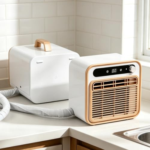 Gavscient Climatiseur Split 5000 BTU, Refroidisseur d'air Portable Ultra-Silencieux pour Tente et Appartement, Unité de Climatisation avec Filtre Lavable et Minuterie 1m-WirelessVersion