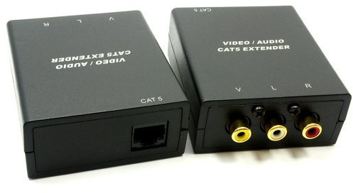 kenable Composite Video & Stereo Audio Extender Over Ethernet RJ45 Balun