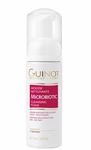 Guinot Microbiotic Mousse, Cleansing Foam Facial Cleansing for Oily Skin 150 ml