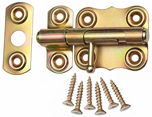 Bolzenriegel Türriegel Schlossriegel Möbelriegel Schubriegel 50 mm Gelb Verzinkt