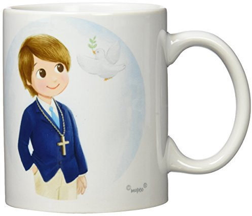 Mopec Taza Primera Comunión de cerámica para niño, Pack, Porcelana, Azul, 1 Unidad (Paquete de 1)