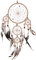 GURU SHOP Traumfänger mit Halbedelsteinen - Beige, Size:9 cm