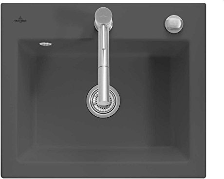 Villeroy & Boch Subway 60 S Flat Graphit Grau Keramik-Spüle Einbau-Spülbecken