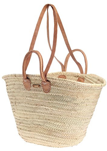 Ibizakorb von Felex Marktkorb Strandkorb Korb Einkaufstasche Tasche Ibiza Einkaufskorb groß natur I ca. 55 x 15 x 32 cm