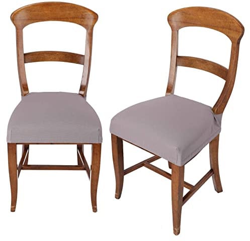 Casatessile CASA TESSILE - Coppia Coprisedia da Cucina e Ufficio - Tessuto Elasticizzato, Antimacchia - Made in Italy - Grigio