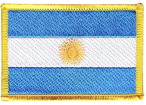 Flaggenfritze Flaggen Aufnäher Argentinien Fahne Patch + gratis Aufkleber