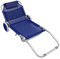 Spiaggina pieghevole blu 145x52x62h con struttura in metallo e tessuto ruote per doppia funzione sedia e carrello