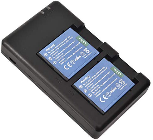 DSTE Batterie de Remplacement en 2 pièces NP-BG1 Batterie + Double Chargeur USB kompatibel mit Sony DSC-H10 DSC-H20 DSC-H30 DSC-H50 DSC-H55 DSC-H70 DSC-H90
