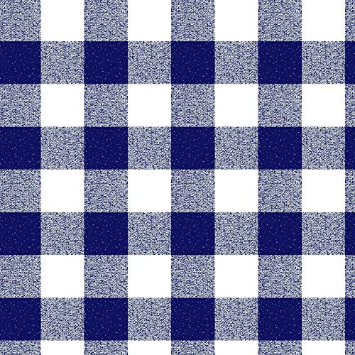 Wachstuch Wachstischdecke Tischdecke Gartentischdecke Klassik Kariert Blau Breite & Länge wählbar 80 x 100 cm Eckig abwaschbar