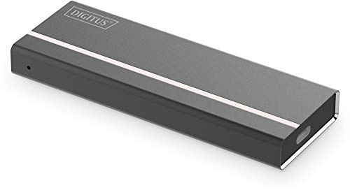 DIGITUS Externes USB-Typ C 3.1 SSD-Gehäuse für M.2-NVMe-SSDs - M.2-Modultyp 2280, 2260, 2242, 2230 - M/B+M-Key - bis 10 Gbit/s - inkl. USB-C-Kabel - Schwarz
