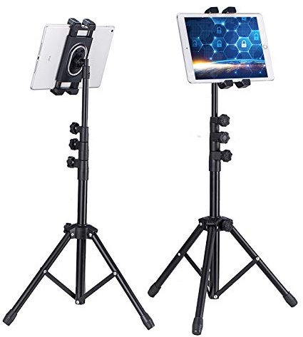 unho Supporto treppiede per tablet, supporto per treppiede per ipad portatile supporto tablet porta ipad da terra 4,7-12,9 pollici supporto da pavimento per tablet porta tablet regolabile altezza
