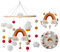 Promise Babe Mobile Baby Regenbogen Holz mit Filzbälle Babyzimmer Bettglocke Gehäkelt Filz Rot Windspiel Neugeboren Jungen Mädchen Anhänger Babybett Wickeltisch Deko Rainbow Bed Bell