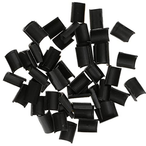 50 Paquetes de Extensiones de Cabello de Queratina con Punta en Rebond Pegamento de en apariencia de Uñas, Negro