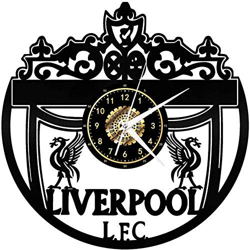 zgfeng Liverpool LFC Vinyl Record Wall Clock Art Home Decor Vintage Wall Art Football fans Gifts