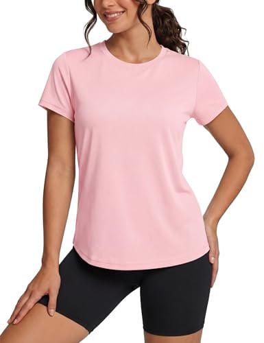 TACVASEN T-Shirt à Manches Courtes pour Femmes T-Shirt Protection Solaire Shirt Léger UPF 50+ T-Shirt Décontracté UV Protection