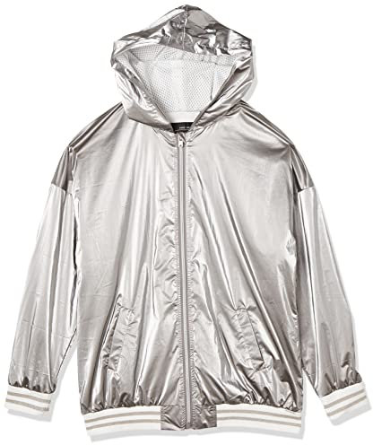 IKKS JUNIOR Jungen Déperlant Argenté Aluminium Xu41034.73 Blouson Cap, Dark Silver, 12 Jahre
