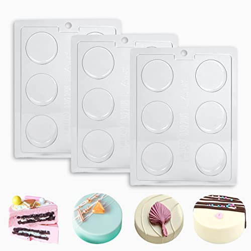 AIKEFOO Chocolate Covered Oreo Molds, PET Plastic, 3 Pack of 6 Cylindrical Cylinder Molds, Transparent
