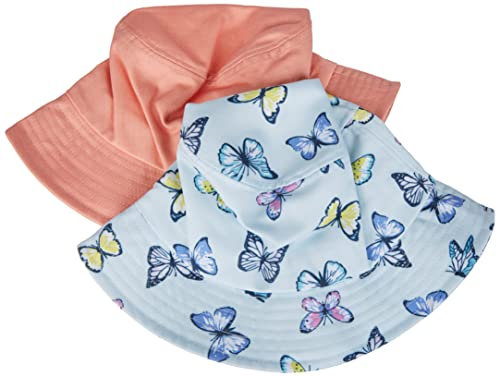 NAME IT Girl's NKFDAKILLE 2P BUCKETHAT Hut, Glacier/Pack:SOLID APRICOT Blush, 54/55