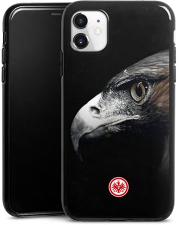 Silikon Hülle kompatibel mit Apple iPhone 11 Case schwarz Handyhülle Eintracht Frankfurt Offizielles Lizenzprodukt Europameisterschaft