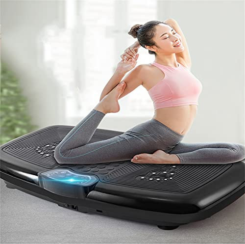 Vibration Power Plates, Vibration Plate Machine, 10 Program Modes, 2 Resistance Bands, Vibration Fitness Trainer For Weight Loss & Body Toning, 300lb Max Load.(C(Color:Black vibration plate power