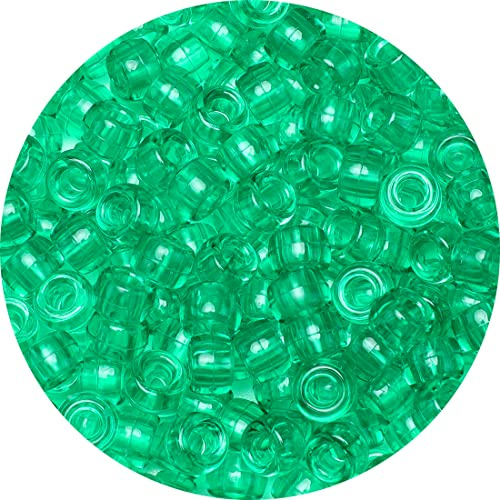 Eppingwin Beads and Bead assortments (1000 Pony Beads-Green Transparent)…