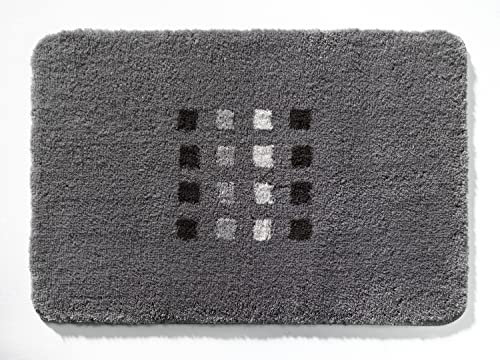 Kleine Wolke Badteppich QUADRI (LBH 120x70x2 cm) LBH 120x70x2 cm grau