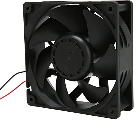 Bewinner Ventilador de Refrigeración de Alto Flujo de Aire de 120 Mm CC 24 V 0,4 A Ventilador de Refrigeración sin Escobillas de 2 Cables, Ventilador de Escape de Refrigeración de CC de