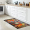 CARPETIA Küchenteppich Läufer Küche Teppich 67 x 180 cm Gewürze Kräuter Zimtstangen Geschirr Kochlöffel antirutsch abwaschbar