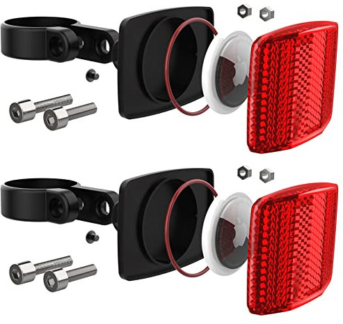 PerfiPro Airtag-Fahrradhalterung, versteckte Fahrrad-GPS-Tracker-Hülle für Apple Airtag, Airtag-Fahrrad-Sattelstützen-Reflektor-Halterungen, Elektrofahrrad, Roller (2 Stück)