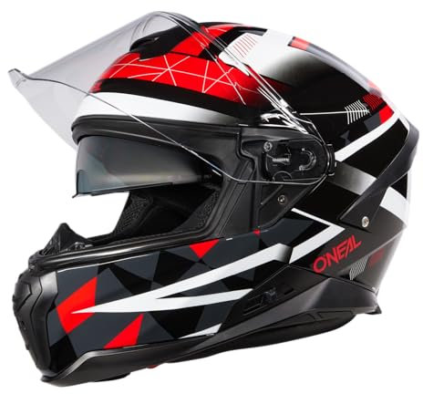 O'NEAL | Motorradhelm | Enduro Adventure Street | ABS-Schale, integrierte Sonnenblende | Challenger Helmet | Erwachsene | Schwarz Grau Rot | Größe XXL
