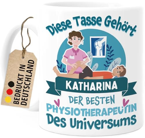 Tassenliebling® Tasse Physiotherapie personalisiert - Beste Physiotherapeutin des Universums - Beidseitiger Druck - Physiotherapie Geschenke - Physio Geschenke - Physiotherapeut