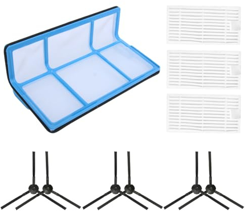 Kit di Accessori di Ricambio Compatibile con aspirapolvere Robot V3 V3s V5 V5s V5s PRO – 1 Filtro primario, 3 filtri HEPA, 6 spazzole Laterali