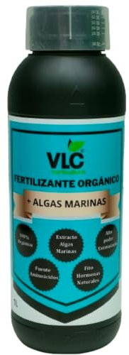 Fertilizante Líquido Universal con Extracto de Algas Marinas 1L - Ideal para Todo Tipo de Plantas, Interior y Exterior - NPK (6-3-10), Manitol y Ácido Algínico para Crecimiento y Floración Saludable