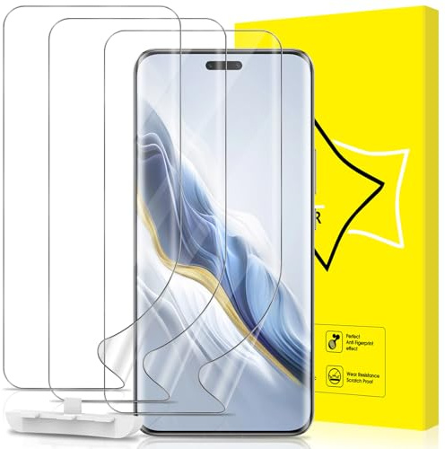 GiiYoon Lot de 3, Protection Ecran pour Honor Magic 6 Pro 5G [Non-Verre] [HD Clear] [Sans Bulles] [Anti-rayures] Films de Protection en TPU Flexible Compatible avec Honor Magic 6 Pro 5G