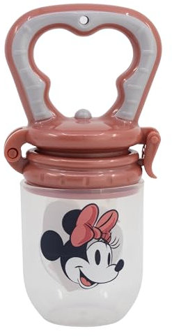 Tataway Disney Minnie Fruchtschnuller für Kinder, aus BPA-freiem Kunststoff, mit Erstickungsfunktion, waschbar und wiederverwendbar