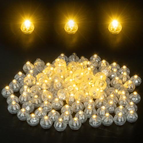 DODUOS 120 Stück LED Ballons Lichter, Mini Led Ballonlichter Warmweiß, Runde LED Ballonlichter, Blinkende Party Licht Geeignet für Geburtstag Hochzeit Halloween Weihnachten Dekoration