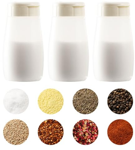 Salero,Guador 3 Pcs Saleiro 200ml Saleros Con Tapa Y Etiqueta Salero Y Pimentero Sellado Contra La Humedad Latas De Pimienta Plástico Botella De Sal Saleiro Para Cocina Barbacoa Camping Saleros