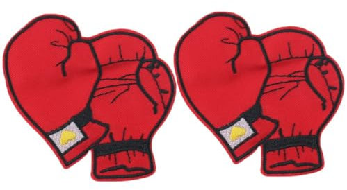 vmcoatdu Boxing Gloves Patch Embroidered Iron On or Sew On Patches 2Pcs