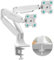ONKRON Double Bras Ecran PC 2 Ecran de 13-32 Pouces, Support Ecran PC 2 Ecran Blanc Poids de 9 kg Chacun - Support Moniteur Bureau avec Max VESA 100x100 Plein Mouvement Blanc, G200-W