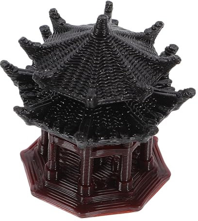 BESPORTBLE Miniatur Pavillon Statue Deko Mini Pavilion Figurine Für Bonsai Garten Chinesischer Stil Leicht Tragbar Realistische Miniatur-Dekoration Für Balkon