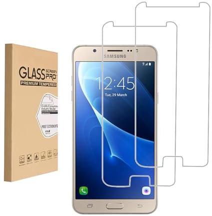 [2 PCS] Protector de pantalla de vidrio templado,Diseñado para Samsung Galaxy J7（2016 Cristal templado/Resistente a arañazos/Sólo cubre el área de la pantalla