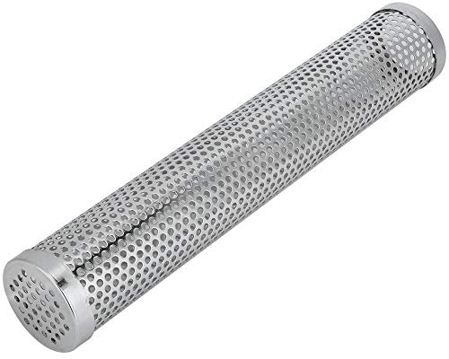 Pellet-Räucherrohr, 12-Zoll-Räucherrohr für Pelletgrill, Holzpellet-Räucherrohr, vertikales Räuchergerät, Pellet, Edelstahl, BBQ-Räucherrohr für den Außenbereich (Runden)