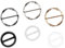 Giantree Schal Ring Clip, 6 Stück T-Shirt Krawattenklammern Für Frauen Hemd-Clips Modische Seidenschal Ring Clips Kleider-Eckknotenknopf Für Lose T-Shirts Kleidung Schal-Schnalle