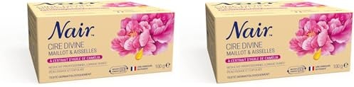 NAIR - Cire Divine à l'huile de Camélia - Aisselles & Bikini, cire chaude sans bandes, Pot de 100g + 2 Soins Finition Douceur