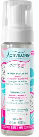 Activilong - Mousse Bouclante Acticurl Expert - Tous Types De Boucles - Aucun effet cartonné - 99% D'Ingrédients d'Origine Naturelle - Made In France - 200 ml