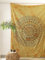 Popular Handicrafts Wandbehang mit zwei Mandala-Hippie-Mandala, psychedelischer Elefant, Wandbehang, indische Maditation, , Bohemian, Hippie, Wohnheim, Raumdekoration, Gelb, 203 x 137 cm