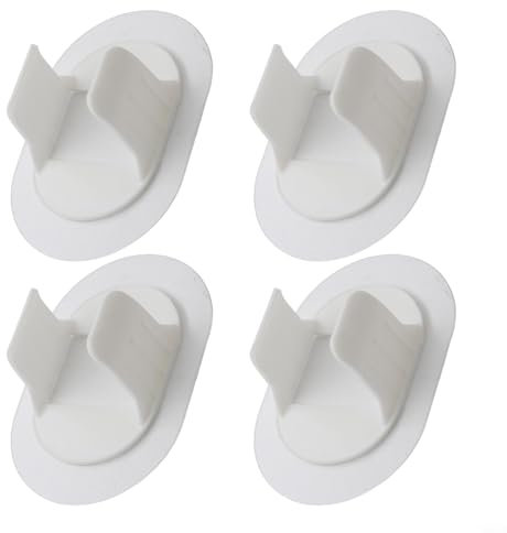 Stabile 4-teilige Waschmaschinen-Ablaufrohr-Wandhalterung für sichere und ordentliche Aufbewahrungslösung